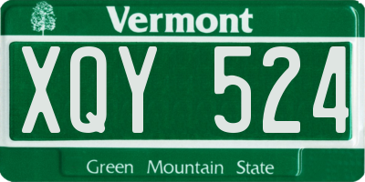 VT license plate XQY524