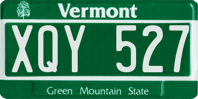 VT license plate XQY527