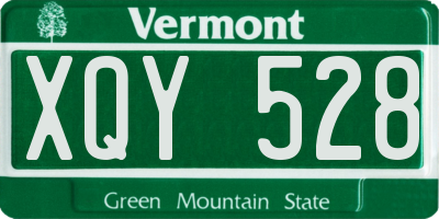 VT license plate XQY528