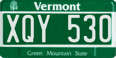 VT license plate XQY530