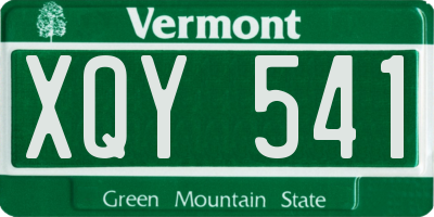 VT license plate XQY541