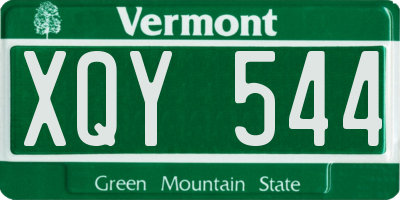 VT license plate XQY544