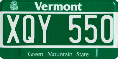 VT license plate XQY550