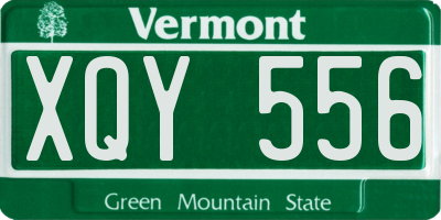 VT license plate XQY556