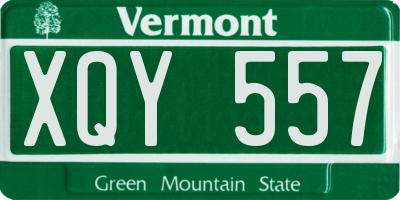 VT license plate XQY557