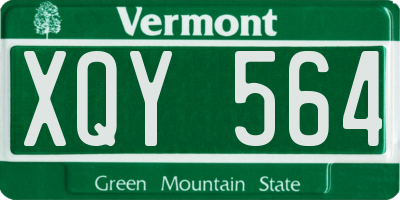 VT license plate XQY564