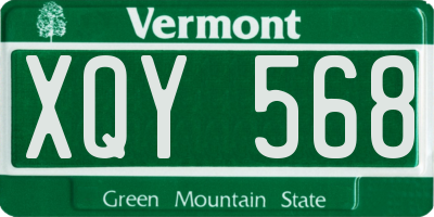 VT license plate XQY568