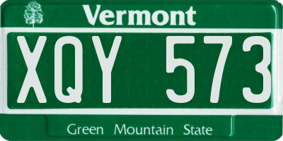 VT license plate XQY573