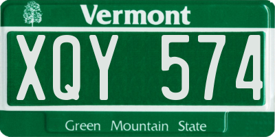 VT license plate XQY574