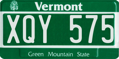 VT license plate XQY575