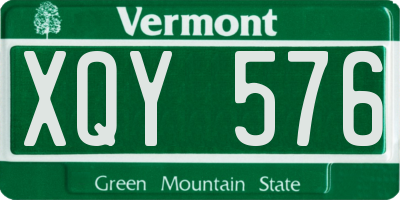 VT license plate XQY576