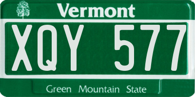 VT license plate XQY577