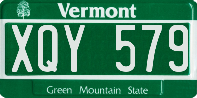 VT license plate XQY579