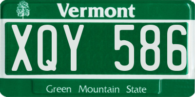 VT license plate XQY586