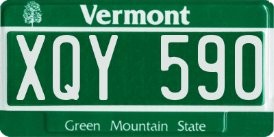 VT license plate XQY590