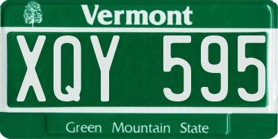 VT license plate XQY595