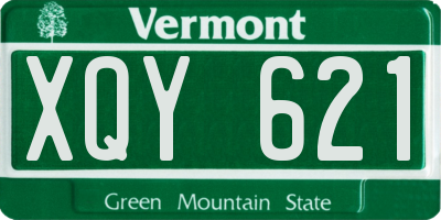 VT license plate XQY621