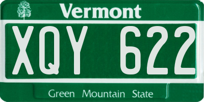 VT license plate XQY622