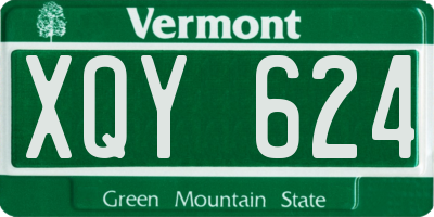 VT license plate XQY624