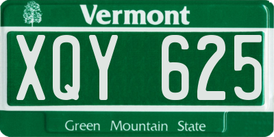 VT license plate XQY625