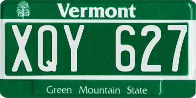 VT license plate XQY627