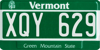 VT license plate XQY629