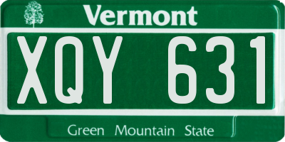 VT license plate XQY631