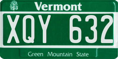 VT license plate XQY632