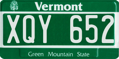 VT license plate XQY652