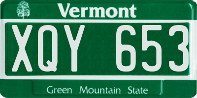 VT license plate XQY653