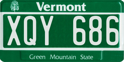 VT license plate XQY686