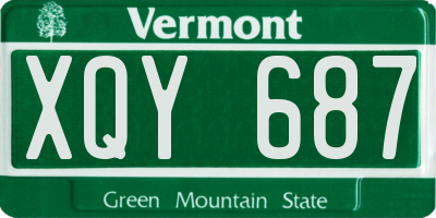 VT license plate XQY687