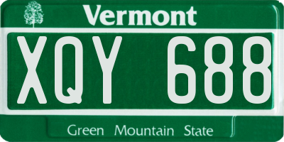 VT license plate XQY688