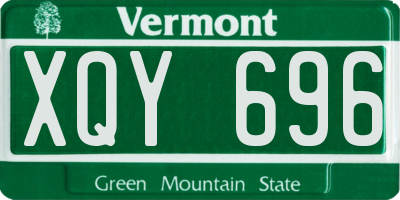 VT license plate XQY696