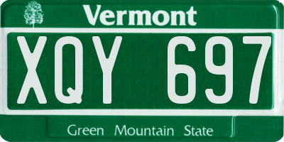 VT license plate XQY697