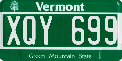 VT license plate XQY699