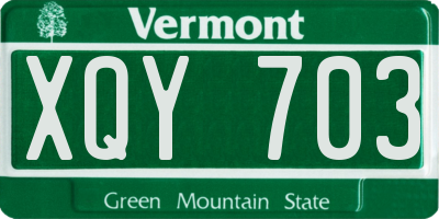 VT license plate XQY703