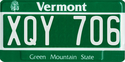 VT license plate XQY706