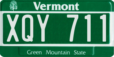 VT license plate XQY711