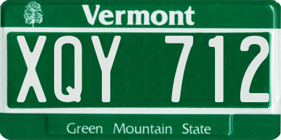 VT license plate XQY712