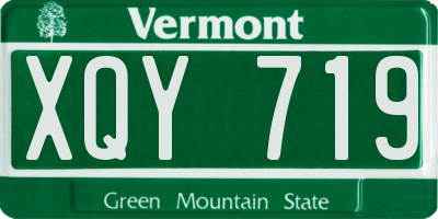 VT license plate XQY719