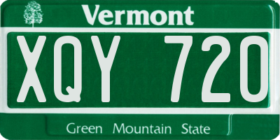 VT license plate XQY720