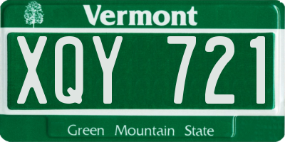 VT license plate XQY721