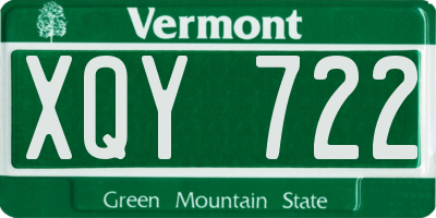 VT license plate XQY722