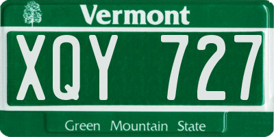 VT license plate XQY727