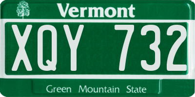 VT license plate XQY732