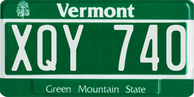 VT license plate XQY740