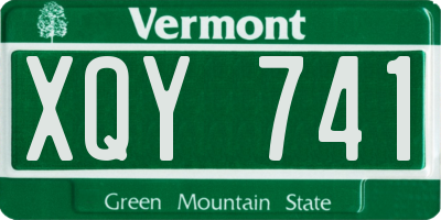 VT license plate XQY741