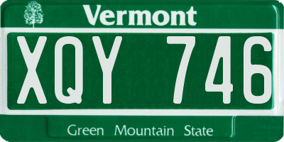 VT license plate XQY746