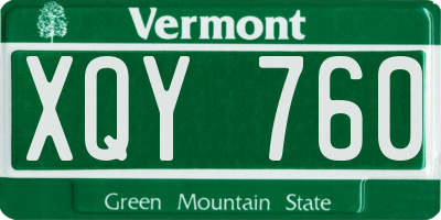 VT license plate XQY760